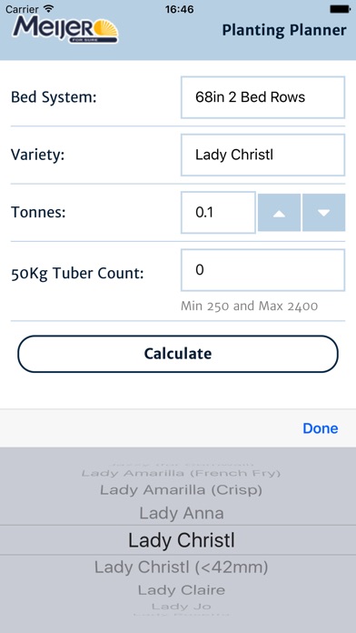 Meijer Seed Calculator screenshot 2