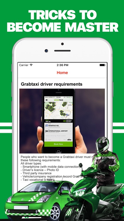 App for Grab Taxi Drivers