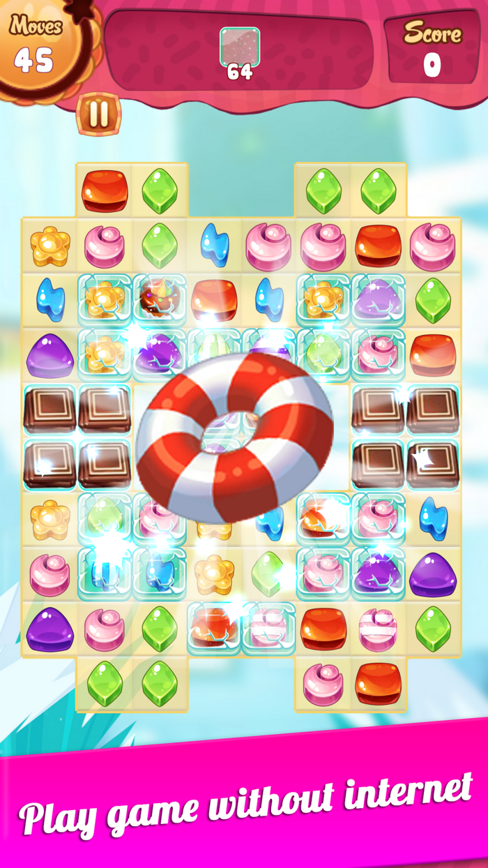 Sweet Candy - New Match 3 Puzzle Game with Friends