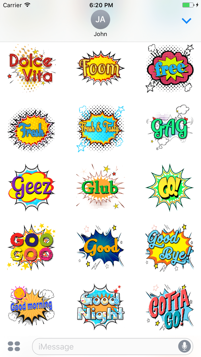 Animated Comic Talk GIF Stickers  Pop Art Chats