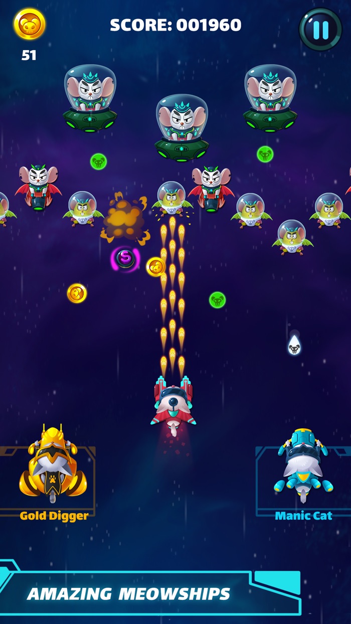 Cat Shooter Space Attack