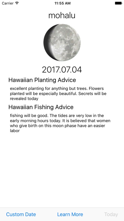 Mahina Hawaiian Moon Calendar