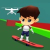 Cool skateboard game for kids: Drone Skateboarding