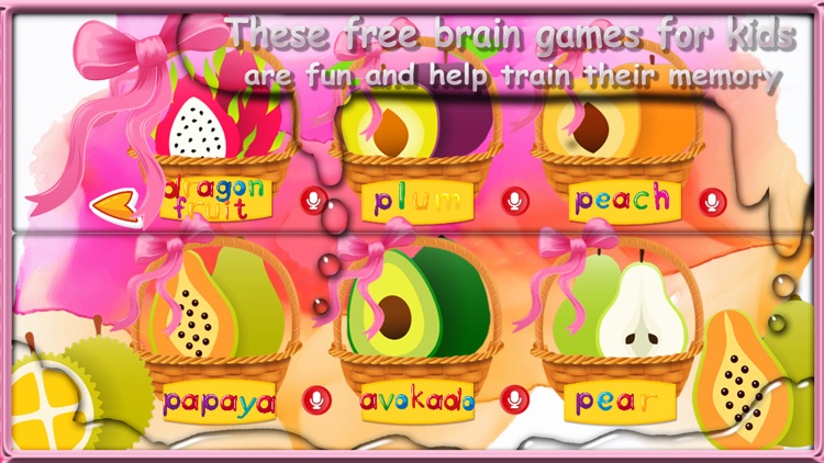 Fruit Vocab & Paint Game 2 - Artstudio for kids