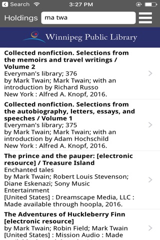 Winnipeg Public Library screenshot 2