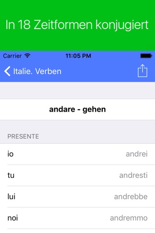 Italian Verb Conjugator Pro screenshot 3