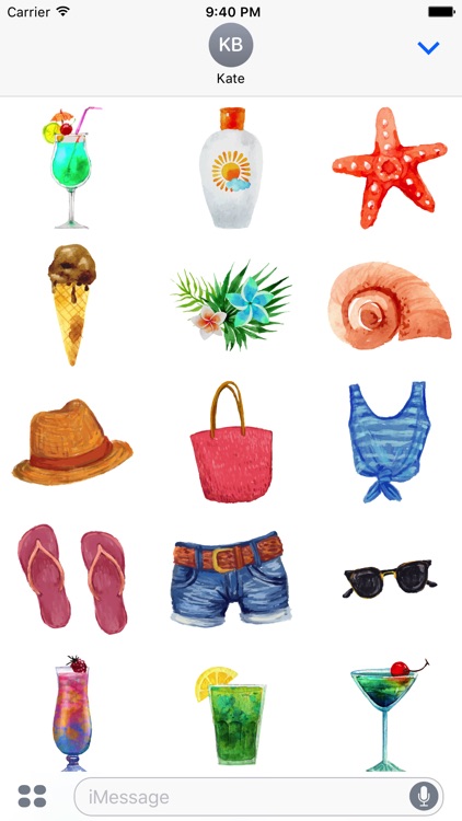 Pretty Summer Holiday Stickers Pack