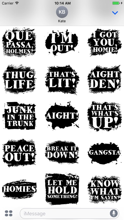 Hip Hop Words Text Sticker Pack screenshot-3