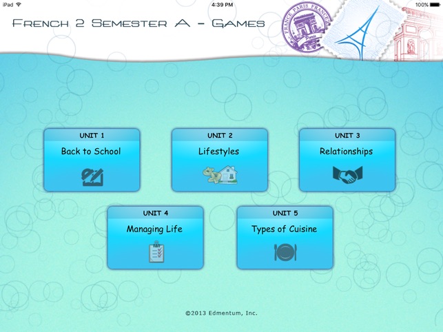 Plato Courseware French 2B Games for iPa