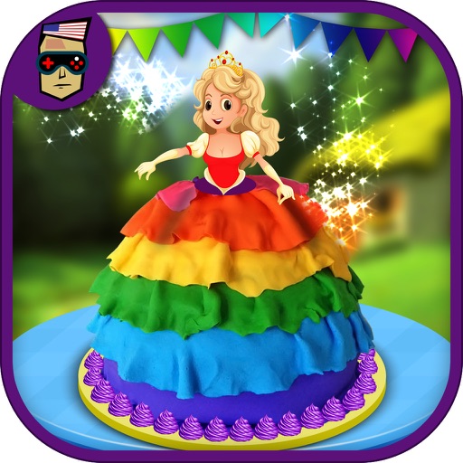 Rainbow Doll Cake Maker-Kids Make Cakes Icon