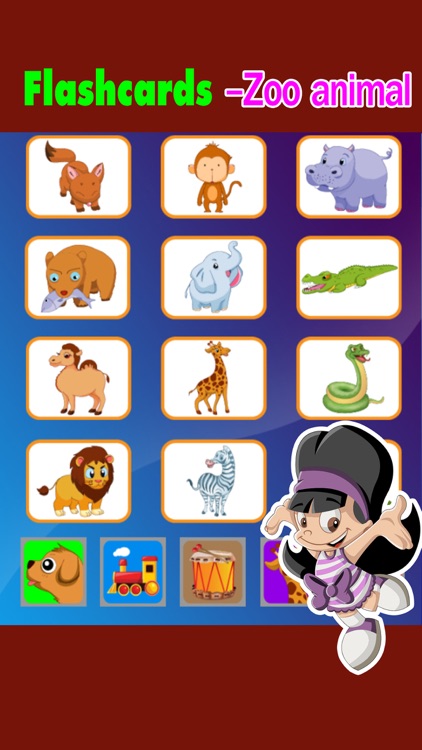 Kids learning with flashcard shape and color game