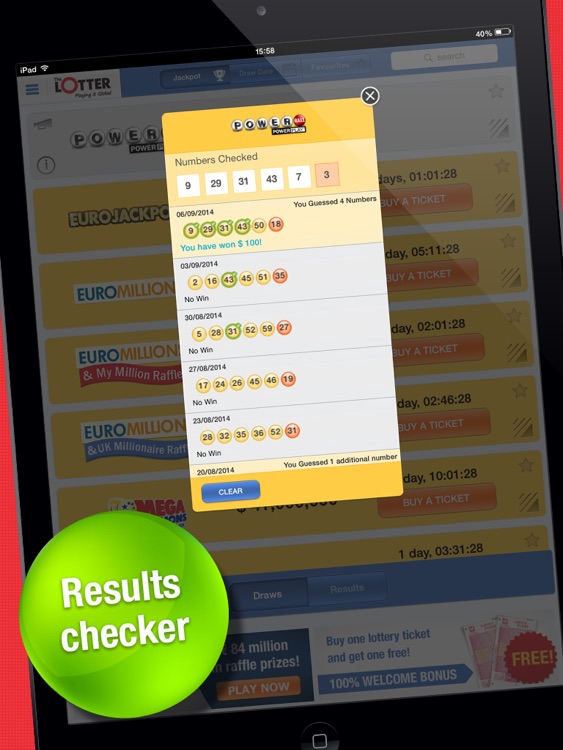 theLotter – Play Lotto on iPad