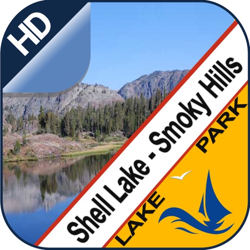 Shell & Smoky offline chart for lake - park trails