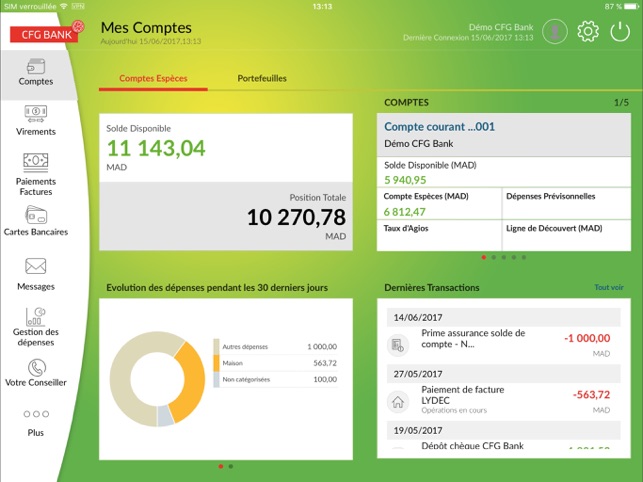CFG Bank - Version iPad