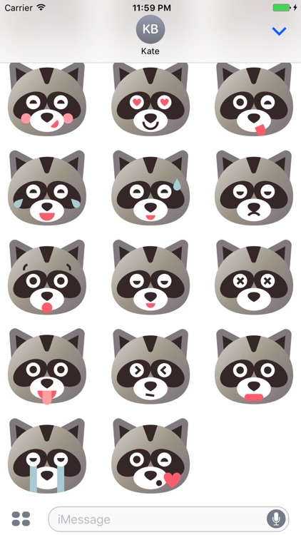 Raccoon Emojis Stickers