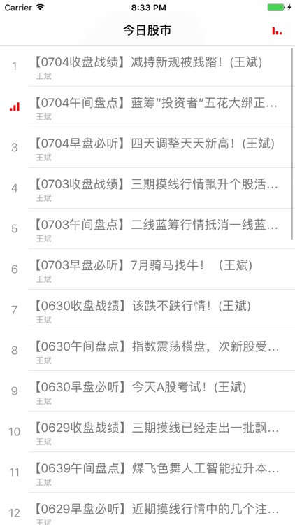 今日股市 - 每日精彩股市分析