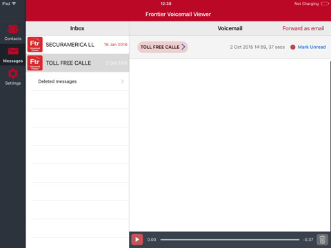 Frontier Voicemail Viewer screenshot 2