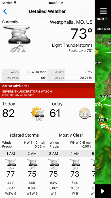 NOAA Weather Center screenshot1