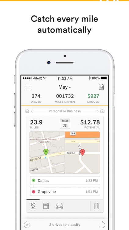 MileIQ Mileage Log – Business Expense Tracker