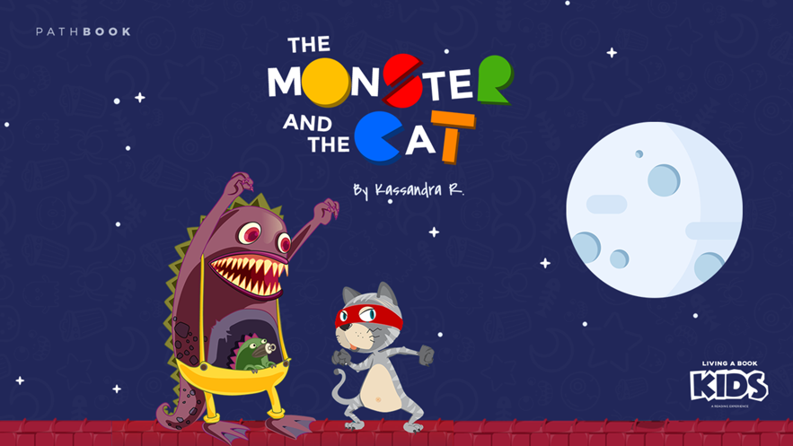 monster and cat - interactive story play book game
