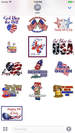 Animated 4th Of July Independence GIF Stickers(圖2)-速報App