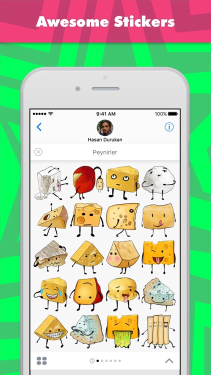Cheese Stickers stickers by Hasan