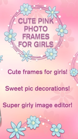 cute pink photo frames for girls picture editor on the app store