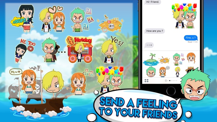 Pirates Manga Cartoon Stickers Keyboard Themes
