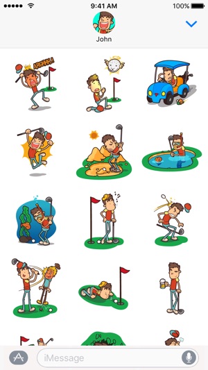 GolferMoji - Golf Emoji Keyboard + Stickers(圖2)-速報App