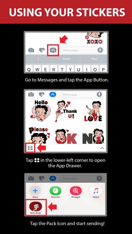 Betty Boop Kisses: Stickers and Emoji screenshot-4