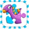 Kid Dinosaur World T-rex Puzzle Games for toddler is educational app for children The application includes colorful jigsaw puzzles with planet pictures of dinosaurs