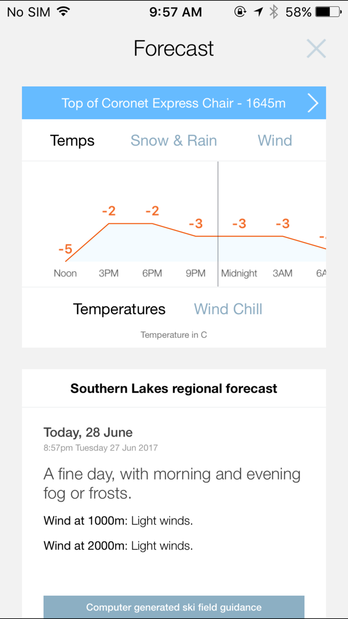MetService Snow Weather