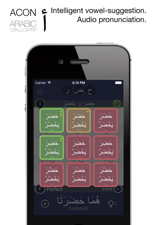 ACON the Arabic Verb Conjugator screenshot 2