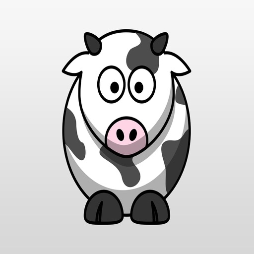 Funny Cow Stickers : Jump Over the Moon!!