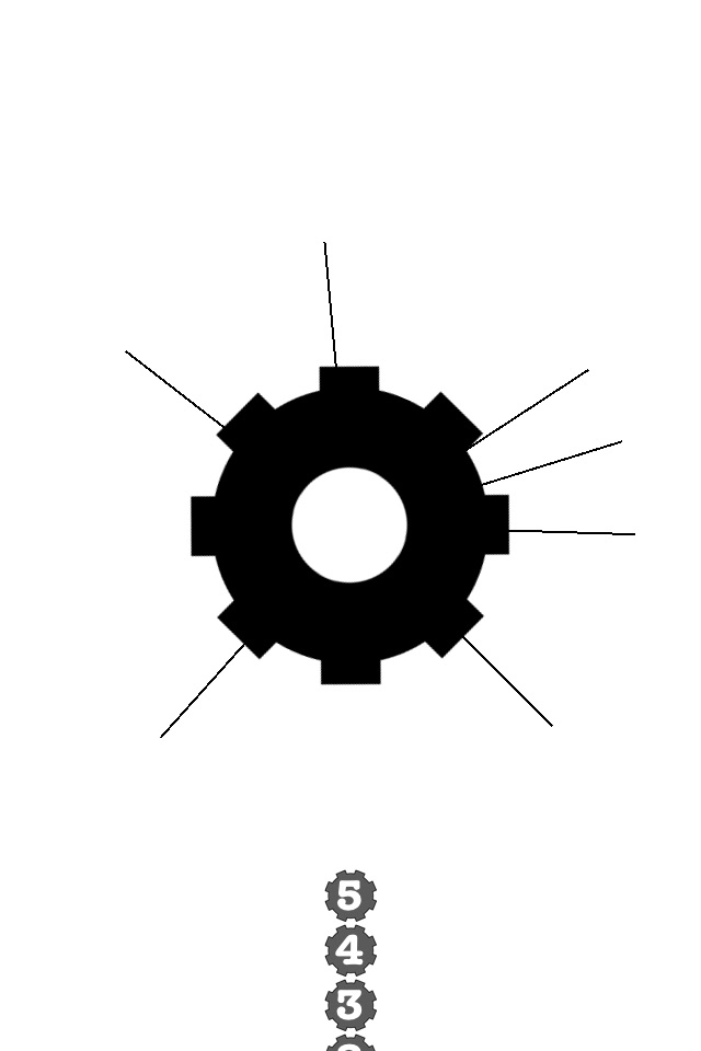 Cogwheels BW : black & white rotating gear wheel screenshot 2