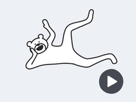 けたたましいクマのスタンプです。動きます。