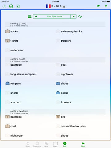 GetPacked: packing list Travel Packing List Save Time