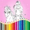 Paint and color Princesses is the app you need on your phone for your kids to have fun coloring these new images of their favorite princesses