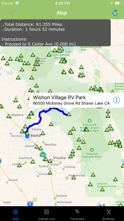California – Camps & RV spots