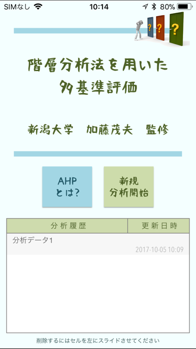 階層分析法アプリのスクリーンショット1 階層分析法アプリのスクリーンショット1