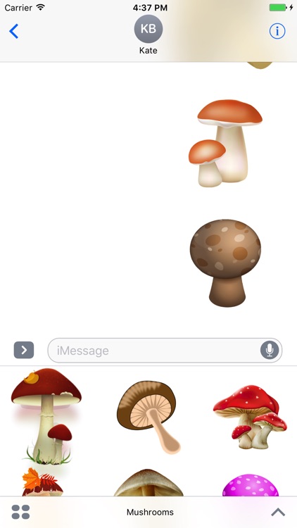 Mushrooms iMessage Edition