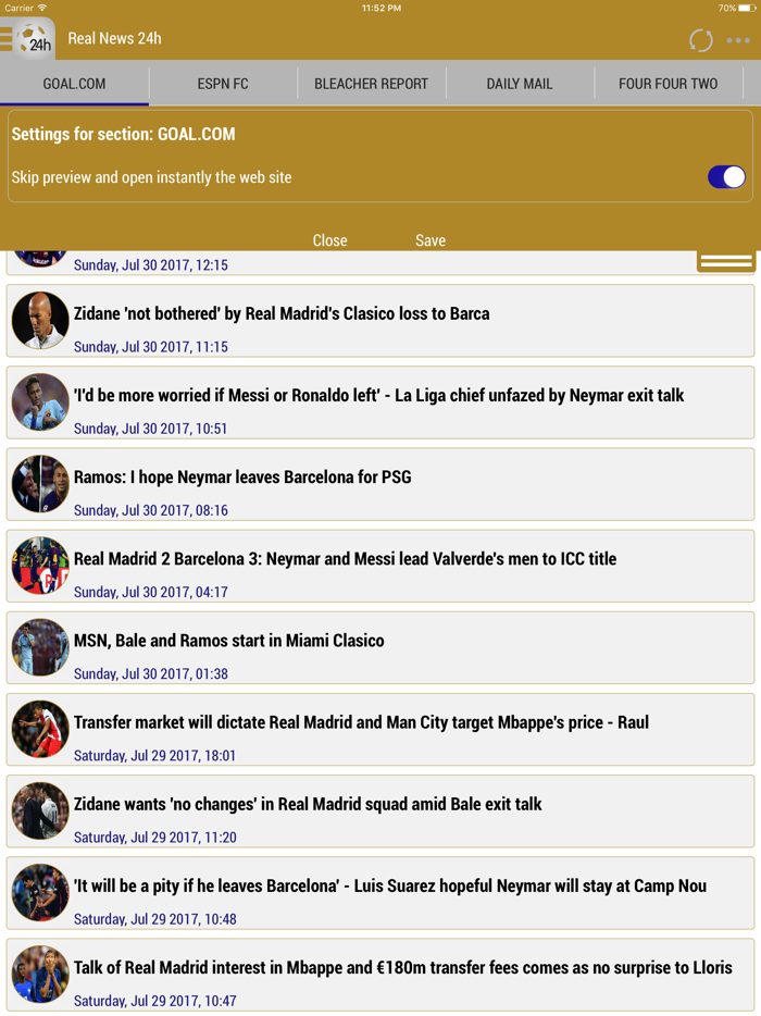 24h News for Real Madrid