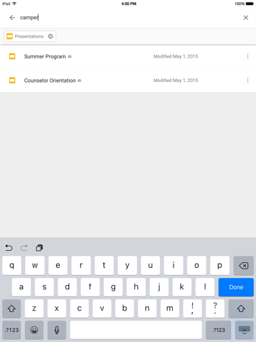 Google Drive – depolama ipad ekran görüntüleri