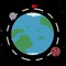 Can you collect asteroids while you defend your planet in this galactic game