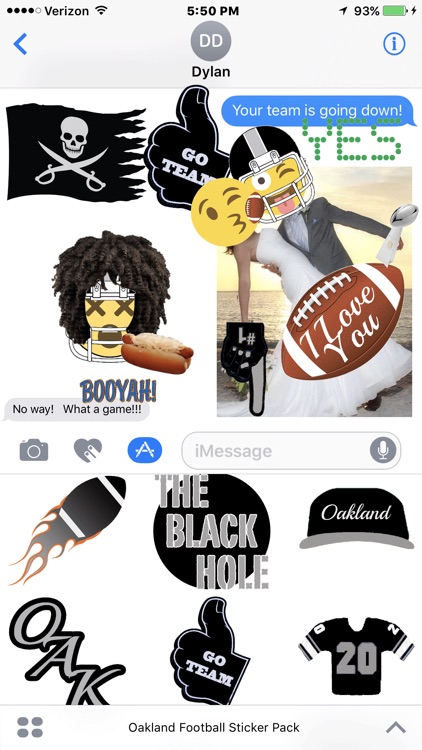 Oakland Football Sticker Pack
