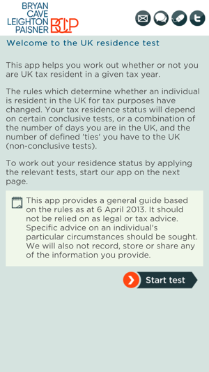 BCLP Tax Residence Test