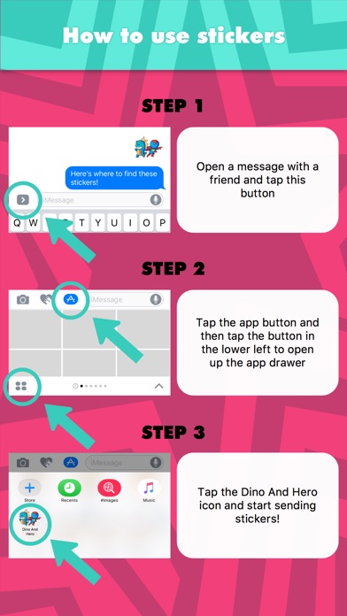 Dino And Hero stickers screenshot 2