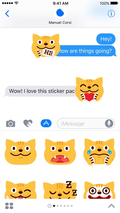 Chubby Cat - iMessage Stickers screenshot 4