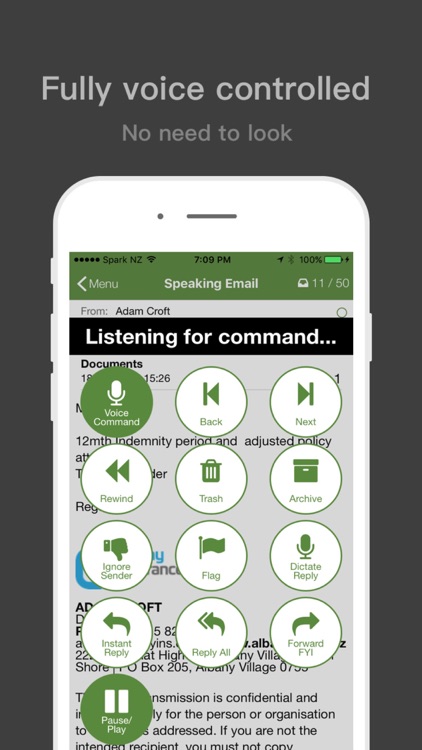 Speaking Email - voice reader