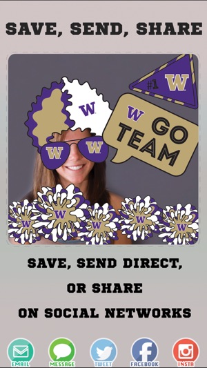 Washington Huskies PLUS Selfie Stickers(圖4)-速報App